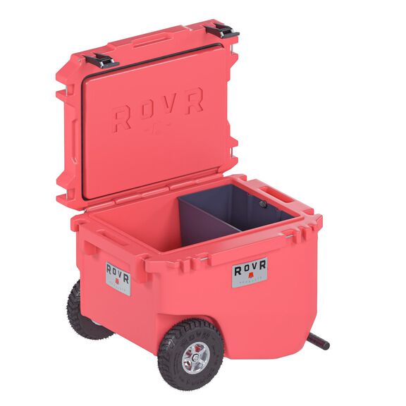 RollR 60 Quart Wheeled Hard Cooler with Tow Handle, Coral image number 9