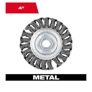 4" Carbon Steel Full Cable Twist Knot Wheel