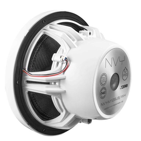 12" Neodymium Marine & Powersport Subwoofer with Digital LED Lights and Carbon Fiber Cone | 800W RMS 4-Ohm image number 5