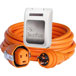 50' Dual Configuration Cordset & White Nonmetallic Inlet, 30A, Orange