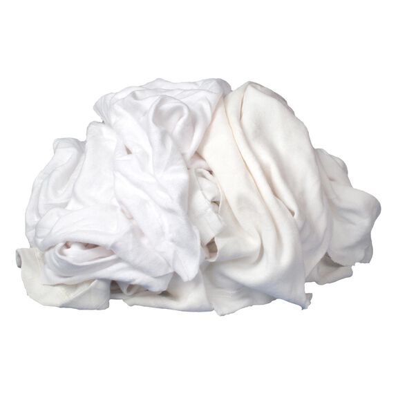 Recycled White Cloth Rags, 4 lb. Box image number 0
