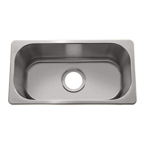 Rectangle Sink Brushed Finish, 304 Stainless Steel, 2" Drain, SoundKOTE image number 0