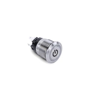 Push Button Switch, Green Halo