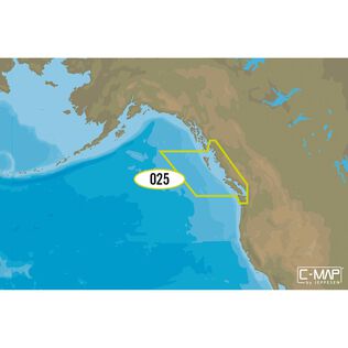 NA-Y025 Canada West and Puget Sound C-MAP MAX-N+ Chart, Micro SD Card