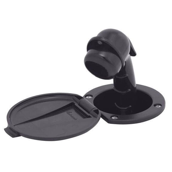 Recessed Shower Black Cup & Lid, Small Black Sprayer, 6' Black Rubber Hose image number 2