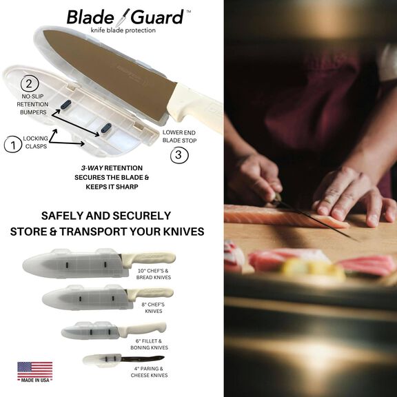 Blade Guard&reg; 4-Pack Knife Edge Protectors & Blade Covers, 4", 6", 8", 10", Blue image number 7