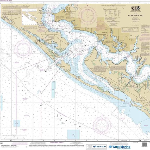 Maptech&reg; NOAA Recreational Waterproof Chart-St Andrew Bay, 11391 image number 0