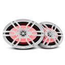 HYDRO 6 x 9" 2-Way Marine Speakers with Integrated RGB LED Lights, 375 Watts, White image number 0