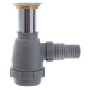 1-3/4" Drain, Touch Trap Sink Drain with Cover no Overflow, 1-1/4" & 1-1/2" Hose Barb Chrome image number 4