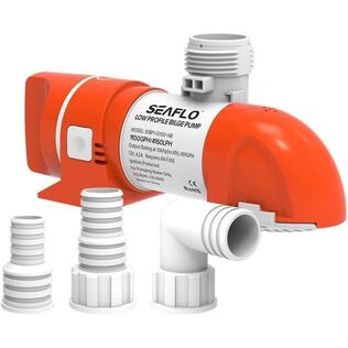 SEAFLO 24V 1100 GPH Time Sensing Automatic Low Profile Narrow Bilge Pump