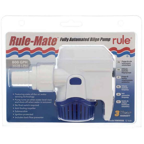 800 GPH Rule-Mate Automatic Bilge Pump, 24 Volt image number 2