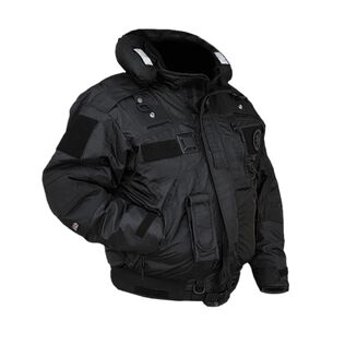 Snowmobile Flotation Bomber Jacket, USCG/TC, Black, Large