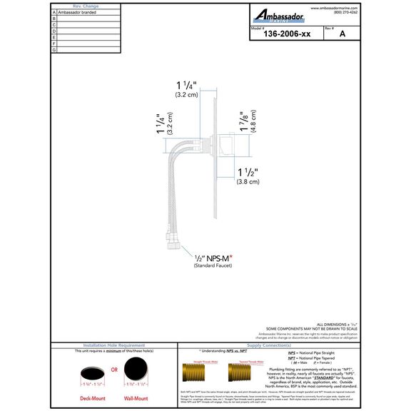 Artaine Control Valve / Mini Shower Mixer Hot/Cold Mixer Chrome image number 3