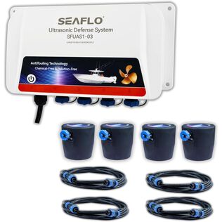 SEAFLO Ultrasonic Hull Defense System, Protection for Hull, Drives & Running Gear, Covers 800 Sq. Ft, 4-Transducer System