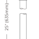 02 Series LED All-Round Pole Light, 25 Inch image number 1