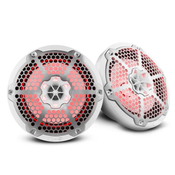 HYDRO 8" 2-Way Marine Speakers with Integrated RGB LED Lights, 375 Watts, White image number 0
