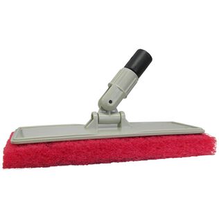 Large Scrub Pad With Flexible Head Scrubber, Medium Texture, Red