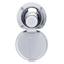 Recessed Shower Chrome Cup & Lid, Small Chrome Sprayer No Hook, 6' White Rubber Hose image number 4