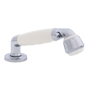 Deck-Mount Sprayer Classic Warm White Sprayer, 10' White Rubber Hose, Low Profile Holder