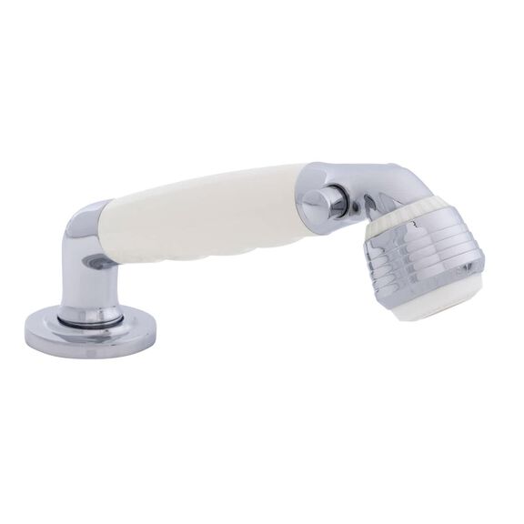 Deck-Mount Sprayer Classic Warm White Sprayer, 10' White Rubber Hose, Low Profile Holder image number 0