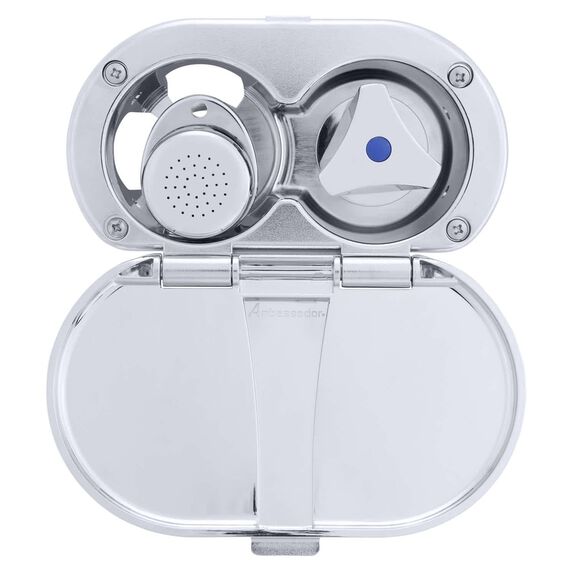Trinidad Transom Shower Cold Only, Chrome Cup & Lid, Small Chrome Sprayer, 6' Stainless Steel Hose, Chrome Trinidad Handle image number 4