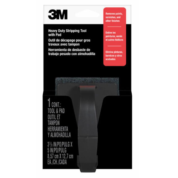 3M Heavy Duty Stripping Tool 10110NA-PT, 3 Coarse, One, Open Stock, 3.375". x 5". Handle and Pad image number 0