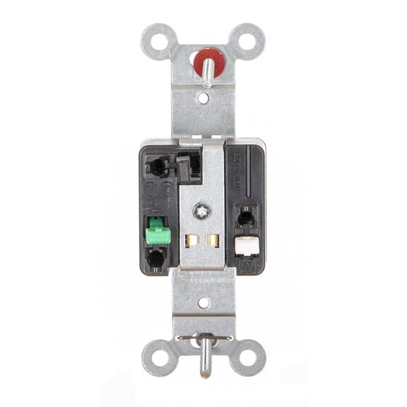 Hubbell Marine Locking single Receptacle , 15A 277V, L7-15R, Black, ScrewlessTerminal image number 1