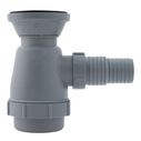 2" Drain, Trap Sink Drain, 1-1/4" & 1-1/2" Hose Barb, w/Chain Stopper Ultra-Mirror Finish image number 1