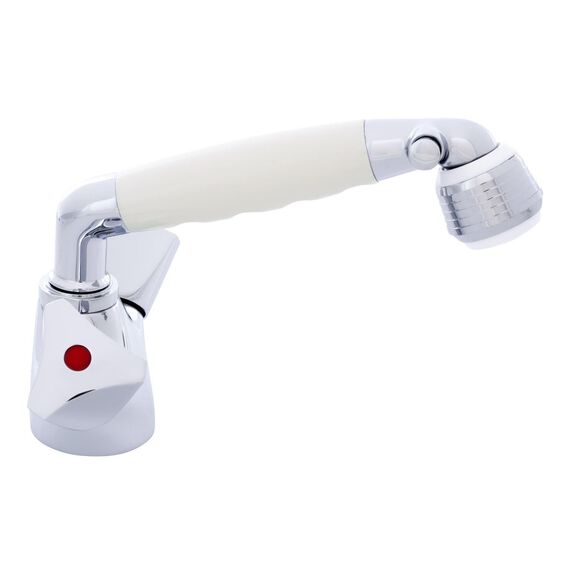 Trinidad Head/Shower Combo Faucet Classic Warm White Sprayer, 10' White Rubber Hose Chrome/Warm White image number 2