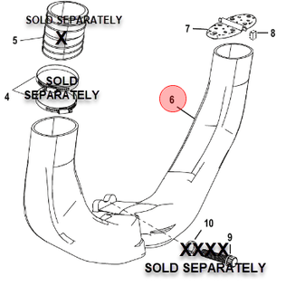 Mercury Marine / Quicksilver 8M0115149 Exhaust Y-Pipe Assembly
