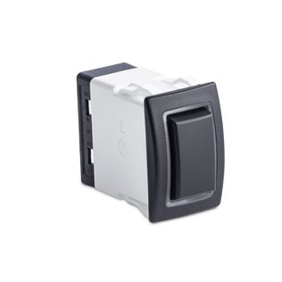 Rocker Switch, Halo DPST, Green Halo