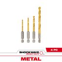 SHOCKWAVE&trade; RED HELIX&trade; Titanium Drill Bit Set, 4 Piece image number 0