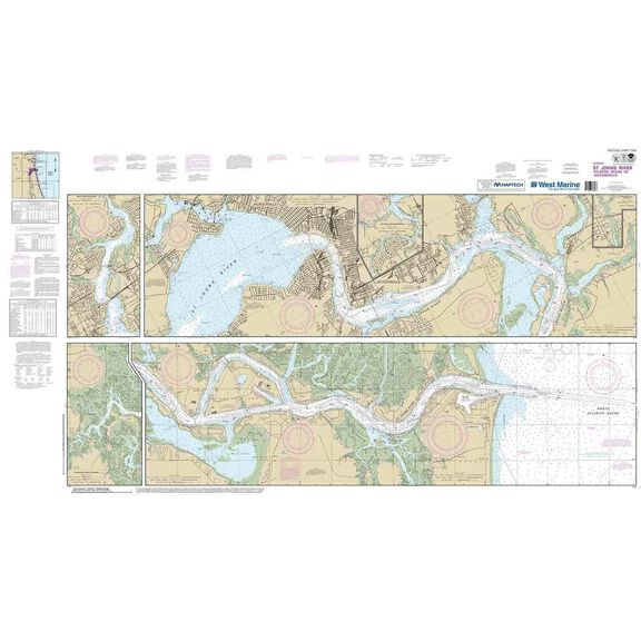 Maptech&reg; NOAA Recreational Waterproof Chart-St. Johns River-Atlantic Ocean to Jacksonville, 11491 image number 0