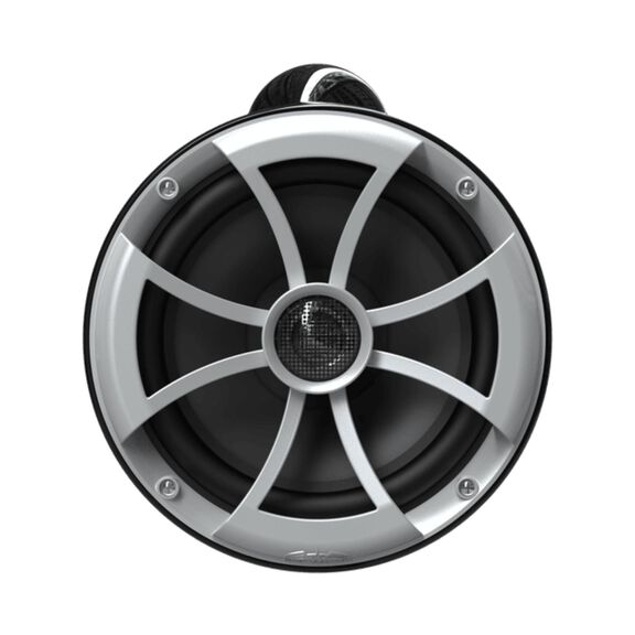 Wet Sounds ICON 8 Black V2 Series 8" Marine Tower Speakers with Silver Aluminum Fixed Clamps (Pair) image number 2