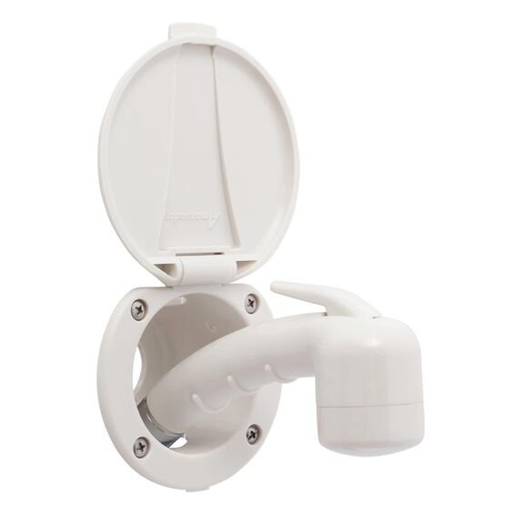 Recessed Shower Warm White Cup & Lid, Small Warm White Sprayer No Hook, 6' Stainless Steel Hose image number 1
