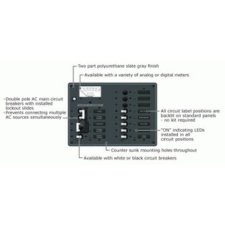 120V A-Series Source Selection Toggle Circuit Breaker Panels