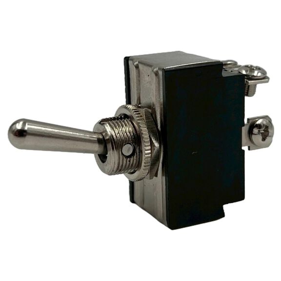 Chrome Plated Toggle Switch, Off/On, DPST image number 4