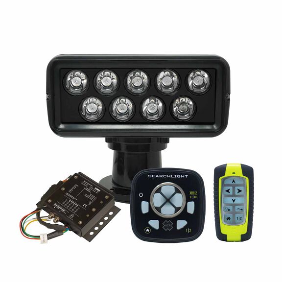 RCL-100 LED Searchlight, Black, with new URC-104 Master Controller, URP-103 Wired Point Pad, & URH-103 Handheld Wireless Remote image number 0
