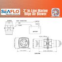 SEAFLO In-Line Blower, 12V 130 CFM Bilge Ventilation Fan image number 3