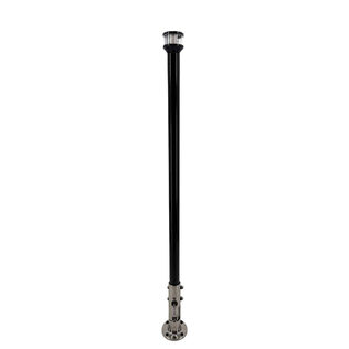 24" Manually Folding Light Post with 316 Stainless Steel Base & LTBLED12C5 Navigation Light - Black