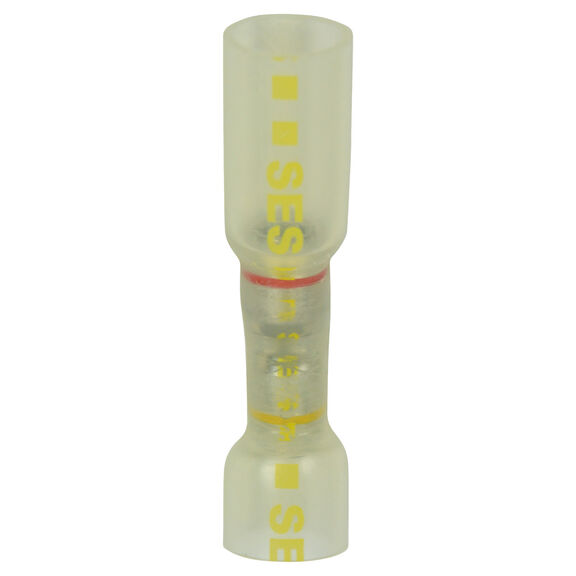 12-10/12-8 AWG Heat Shrink Step Down Butt Connectors, Yellow Dashes, 3-Pack image number 0