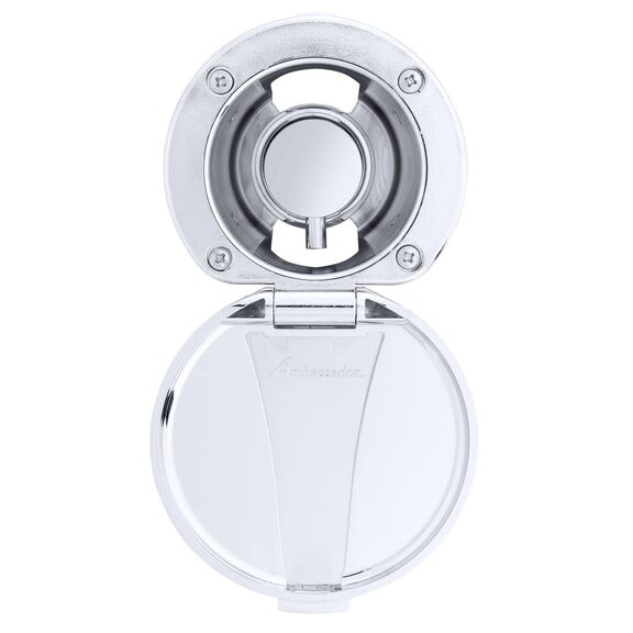 Aidack Recessed Control Valve Hot/Cold Mixer, Chrome Cup & Lid, Chrome Aidack Handle image number 0