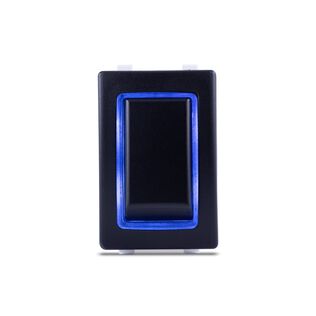 Rocker Switch, Halo DPST, Blue Halo