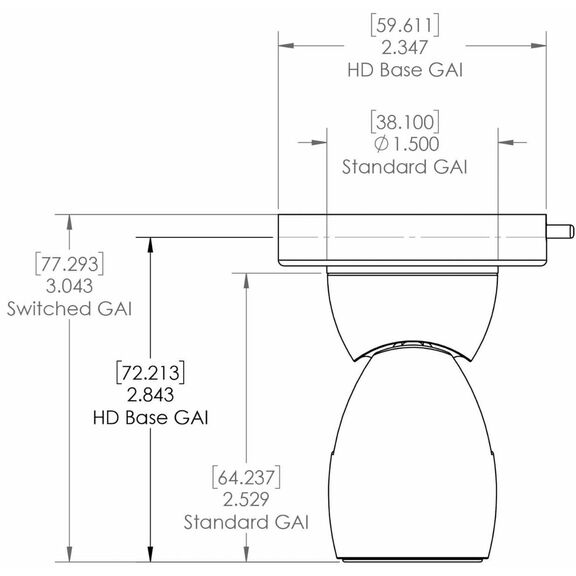 GAI2 Positionable Light with Heavy Duty Base, White Housing image number 1