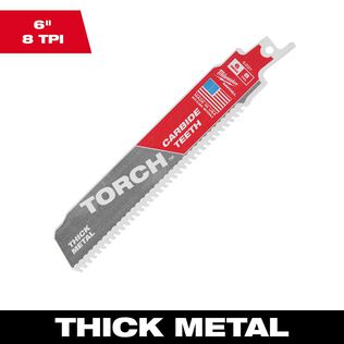 6" 8TPI The TORCH&trade; Carbide Teeth SAWZALL&reg; Blade