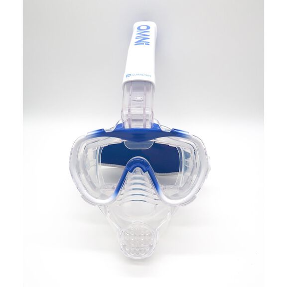 Omni Mask Snorkel Combo, White/Blue, Adult Small-Medium image number 1