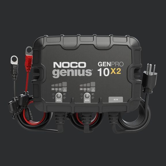 Noco Genius GENPRO10X2 Onboard Waterproof Marine Battery Charger with Precision Smart Charging, Battery Repair Mode and Advanced Temperature Compensation, 20 Amp, 12V, 2-Bank image number 1