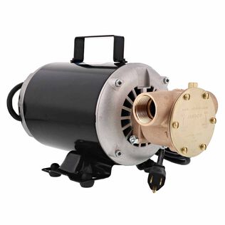 3.4GPM Pump, 3/8" NPT Ports, 3-5/8"H x 4"W x 6-7/8"L, Neoprene Impeller