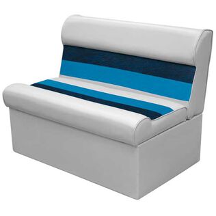 8WD100 Deluxe Pontoon Bench and Base, 36", Gray/Navy/Blue