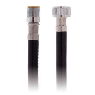 Hose 6' Rubber PVC 15/1 Metric-M + 1/2" NPS-F Black